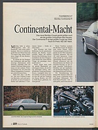 AMS 9/1992 - Fahrbericht Bentley Continental R - Continental-Macht