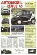 Titelblatt der Nummer 19 von Automobil-Revue Zeitungen 1997