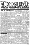 Titelblatt der Nummer 39 von Automobil-Revue Zeitungen 1930