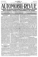 Titelblatt der Nummer 32 von Automobil-Revue Zeitungen 1920