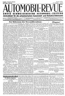 Titelblatt der Nummer 45 von Automobil-Revue Zeitungen 1928
