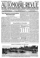 Titelblatt der Nummer 40 von Automobil-Revue Zeitungen 1944