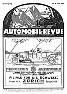 Titelblatt der Nummer 6 von Automobil-Revue Zeitungen 1919