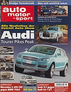 Titelblatt der Nummer 2 von auto motor und sport 2003