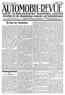 Titelblatt der Nummer 63 von Automobil-Revue Zeitungen 1934