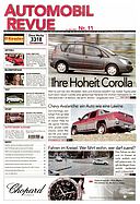 Titelblatt der Nummer 11 von Automobil-Revue Zeitungen 2002