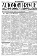 Titelblatt der Nummer 61 von Automobil-Revue Zeitungen 1934