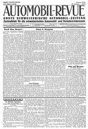Titelblatt der Nummer 64 von Automobil-Revue Zeitungen 1928