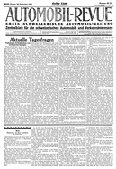 Titelblatt der Nummer 79 von Automobil-Revue Zeitungen 1934