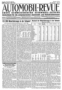 Titelblatt der Nummer 17 von Automobil-Revue Zeitungen 1932