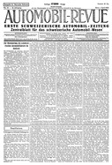 Titelblatt der Nummer 17 von Automobil-Revue Zeitungen 1925