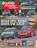 Titelblatt der Nummer 21 von auto motor und sport 2006