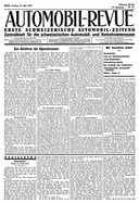 Titelblatt der Nummer 44 von Automobil-Revue Zeitungen 1935