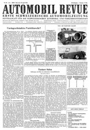 Titelblatt der Nummer 20 von Automobil-Revue Zeitungen 1952