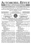 Titelblatt der Nummer 37 von Automobil-Revue Zeitungen 1909