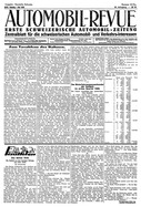 Titelblatt der Nummer 38 von Automobil-Revue Zeitungen 1928