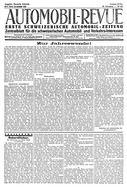 Titelblatt der Nummer 107 von Automobil-Revue Zeitungen 1928