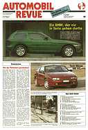 Titelblatt der Nummer 19 von Automobil-Revue Zeitungen 1991