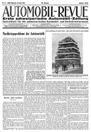 Titelblatt der Nummer 17 von Automobil-Revue Zeitungen 1944