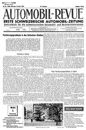 Titelblatt der Nummer 20 von Automobil-Revue Zeitungen 1948
