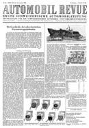 Titelblatt der Nummer 40 von Automobil-Revue Zeitungen 1948