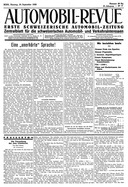 Titelblatt der Nummer 77 von Automobil-Revue Zeitungen 1935