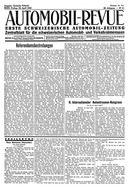 Titelblatt der Nummer 35 von Automobil-Revue Zeitungen 1932
