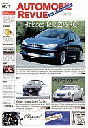 Titelblatt der Nummer 19 von Automobil-Revue Zeitungen 2003