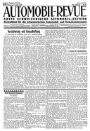 Titelblatt der Nummer 64 von Automobil-Revue Zeitungen 1932