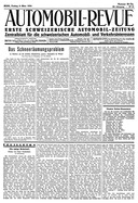 Titelblatt der Nummer 19 von Automobil-Revue Zeitungen 1934