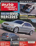 Titelblatt der Nummer 13 von auto motor und sport 2003