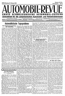 Titelblatt der Nummer 16 von Automobil-Revue Zeitungen 1934