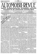 Titelblatt der Nummer 15 von Automobil-Revue Zeitungen 1925