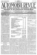Titelblatt der Nummer 27 von Automobil-Revue Zeitungen 1922