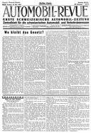 Titelblatt der Nummer 43 von Automobil-Revue Zeitungen 1933