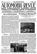Titelblatt der Nummer 16 von Automobil-Revue Zeitungen 1942