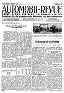 Titelblatt der Nummer 36 von Automobil-Revue Zeitungen 1942