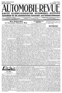 Titelblatt der Nummer 18 von Automobil-Revue Zeitungen 1928