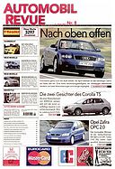 Titelblatt der Nummer 8 von Automobil-Revue Zeitungen 2002