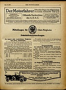 Titelblatt der Nummer 27 von Der Motorfahrer 1917