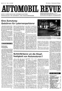 Titelblatt der Nummer 29 von Automobil-Revue Zeitungen 1965