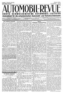 Titelblatt der Nummer 42 von Automobil-Revue Zeitungen 1928