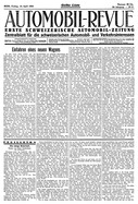 Titelblatt der Nummer 31 von Automobil-Revue Zeitungen 1934