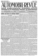 Titelblatt der Nummer 28 von Automobil-Revue Zeitungen 1933