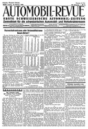 Titelblatt der Nummer 14 von Automobil-Revue Zeitungen 1932