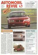 Titelblatt der Nummer 13 von Automobil-Revue Zeitungen 1995