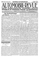 Titelblatt der Nummer 91 von Automobil-Revue Zeitungen 1934