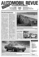 Titelblatt der Nummer 1 von Automobil-Revue Zeitungen 1981