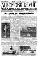 Titelblatt der Nummer 25 von Automobil-Revue Zeitungen 1928