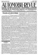 Titelblatt der Nummer 27 von Automobil-Revue Zeitungen 1935